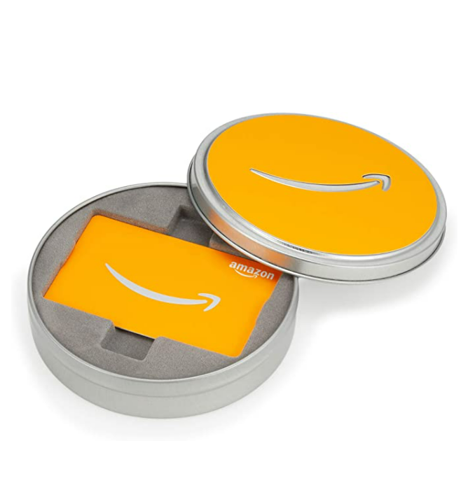 Amazonギフト券シルバー缶 オレンジ